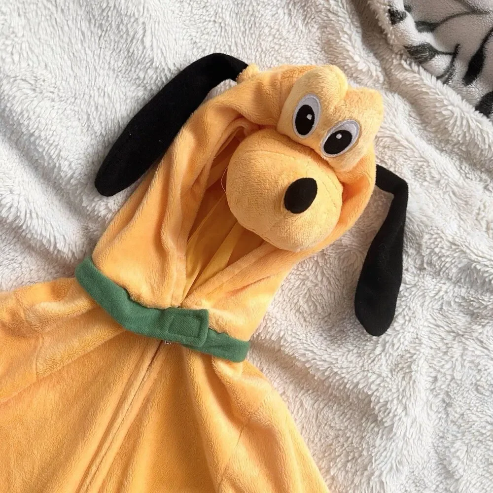 Disney Pluto Dog Infant Halloween Costume 6-9 Months With Slippers - Picture 2 of 5